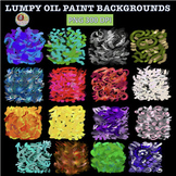 LUMPY OIL PAINT BACKGROUNDS, bulletin boards, stickers, PN