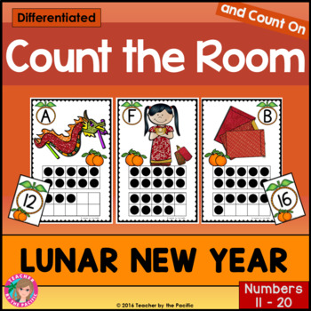 Preview of LUNAR NEW YEAR Math Center Count the Room 11 - 20