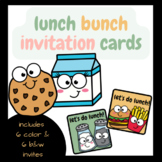 LUNCH BUNCH INVITE CARDS | LUNCH WITH THE TEACHER INVITES