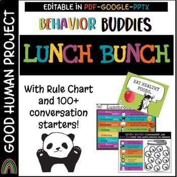 Preview of Behavior Buddies LUNCH BUNCH for Virtual OR In Person Learning | Editable