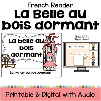 Preview of La Belle au Bois Dormant French Fairy Tale Emergent Reader Beginning Mini Book