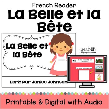 Preview of La Belle et la Bête French Fairy Tale Emergent Reader Beginning Mini Book