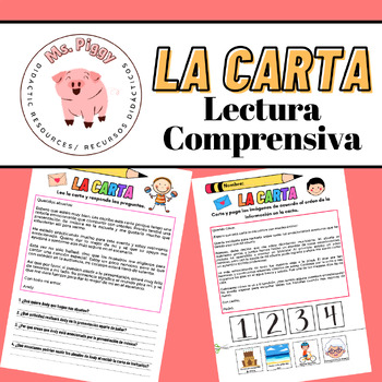 Preview of La Carta y sus Partes│Lectura Comprensiva + Recorta y Pega