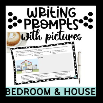 Preview of La Casa El Dormitorio Spanish House and Bedroom Writing Prompts and Picture Talk