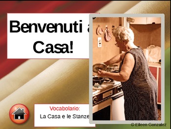 Preview of La Casa Italiana - The House Italian Vocabulary