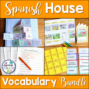 Preview of La Casa Spanish House Vocabulary Bundle