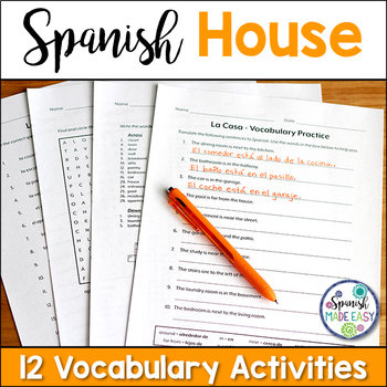 Preview of La Casa (The House) Spanish Vocabulary Activities