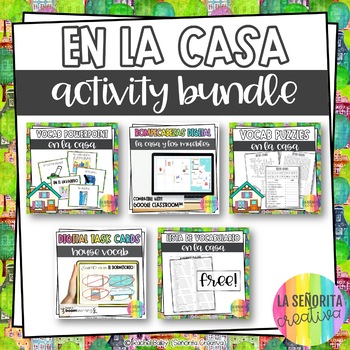 Preview of La Casa y Los Muebles Activity Bundle | House and Furniture Vocab