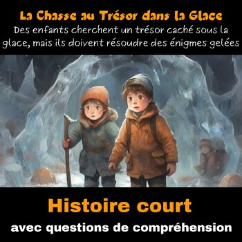Preview of La Chasse au Trésor dans la Glace - Histoire Court Avec Des Questions