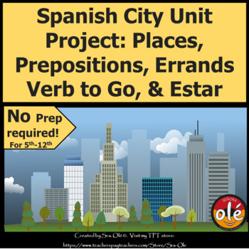 Preview of La Ciudad Spanish City Unit Project Create a Board Game