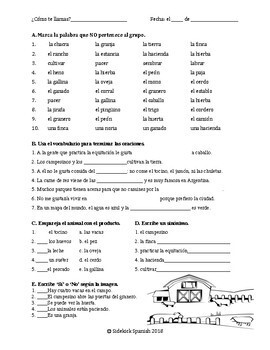 la ciudad y el campo vocabulary worksheets in spanish asi se dice ch 8