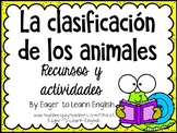 La Clasificación de animales: Recursos y actividades