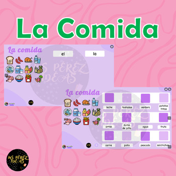 Preview of La Comida- Interactive vocab