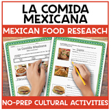 La Comida Mexicana Mexican Food Research | Sub Plans Spani