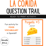 La Comida Question Trail Activity - food in Spanish vocabu