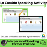 La Comida: Spanish Interpersonal Speaking Information Gap 