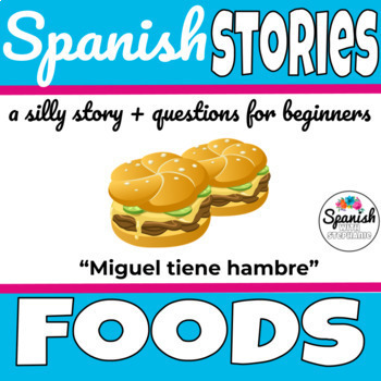 Preview of La Comida Spanish story and reading comprehension worksheet