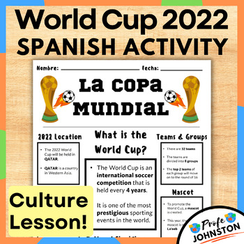 Preview of La Copa Mundial | World Cup 2022 | Spanish Class | Culture Activity