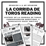 La Corrida de Toros Spanish Comprehension & Writing Prac (