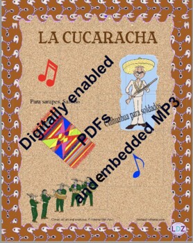 Preview of La Cucaracha- (Mariachi) PDFs, pictures and MP3 embedded in digital worksheets