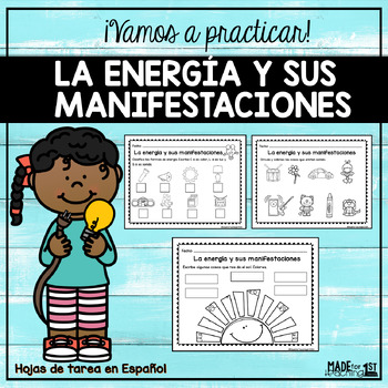 Preview of La Energía y sus manifestaciones | Forms of Energy Spanish Worksheets