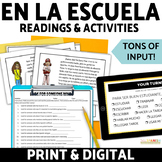 Spanish 1 Reading Activities La Escuela Spanish School Sch