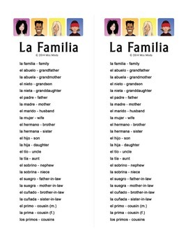 La Familia (Extended Family) - Spanish Family Word Search Worksheet