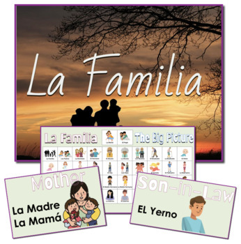 Preview of La Familia - FREE Presentation Family Members in Spanish