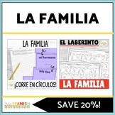 La Familia Family Members in Spanish Vocabulary Review Gam