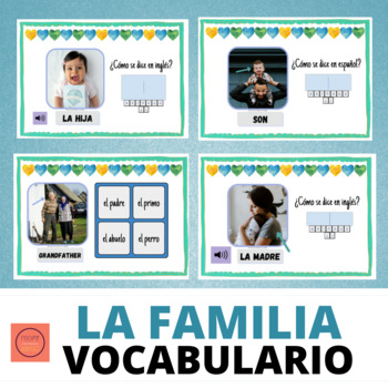 Preview of La Familia - Spanish Family [BOOM CARDS]