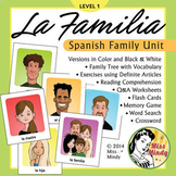 La Familia Spanish Family Unit: Family Tree, Worksheets, Flash Cards BUNDLE