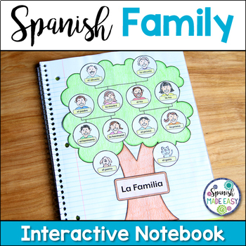 Preview of La Familia (The Family) Spanish Interactive Notebook Activity