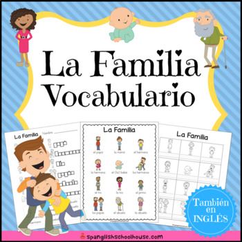 Preview of La Familia Vocabulario {Family Vocabulary Pack in Spanish}