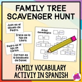 La Familia Vocabulary Family Tree Spanish Scavenger Hunt