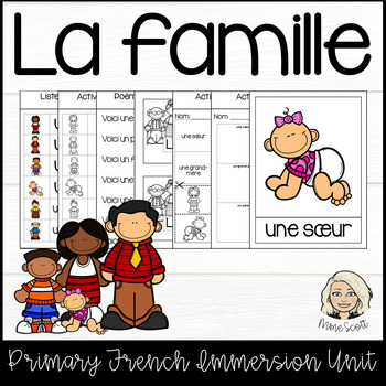 Preview of La Famille - Family - Social Studies - Kindergarten French - French Family Unit