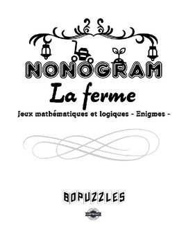 Preview of La Ferme Nonogram Gros Caractères Livre De Puzzles