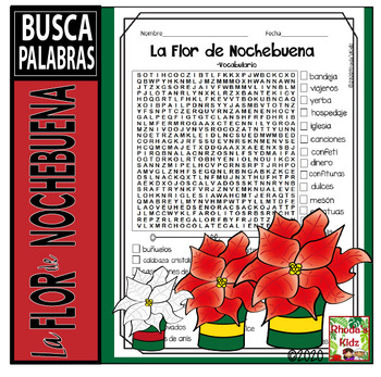 La Flor de Nochebuena -Buscapalabras by Rhoda's Kidz | TPT