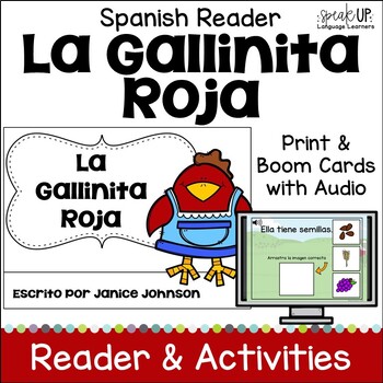 Preview of La Gallinita Roja Spanish Red Hen Fairy Tale Reader Easy Beginning Mini Book