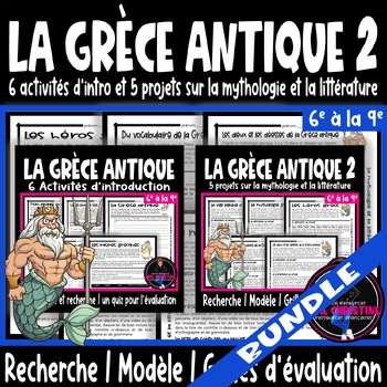 Preview of La Grèce antique I La mythologie et la litérrature Activités 5 projets BUNDLE 2