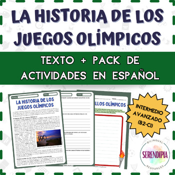 Preview of La Historia de los Juegos Olímpicos || TEXTO + ACTIVIDADES || Olympics Spanish