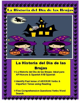 Preview of La Historia del Día de las Brujas-Reading Comprenhension-Spanish Halloween