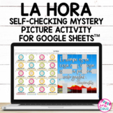 La Hora Telling Time Spanish Practice Mystery Picture Puzz