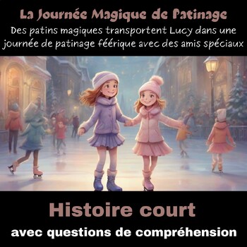 Preview of La Journée Magique de Patinage - Histoire Court  Avec Des Questions