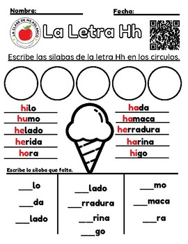 La Letra Hh: ha, he, hi, ho, hu by La Clase de MsPolanco | TPT
