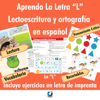 Preview of La Letra “L” Lectoescritura y ortografía  en español - Spanish Letter L