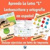 La Letra “L” Lectoescritura y ortografía  en español - Spa