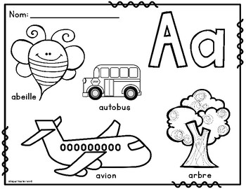 Preview of La Lettre Initiale:  French Alphabet Colouring Posters