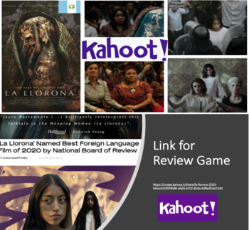 Preview of La Llorona 2020 Film | Kahoot! Actividades para analizar y repasar la película