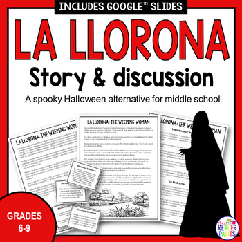 Preview of La Llorona Story and Activity - Halloween Alternative - Hispanic Heritage Month