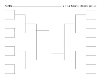 Preview of March Madness: Bracket Prediction Sheet